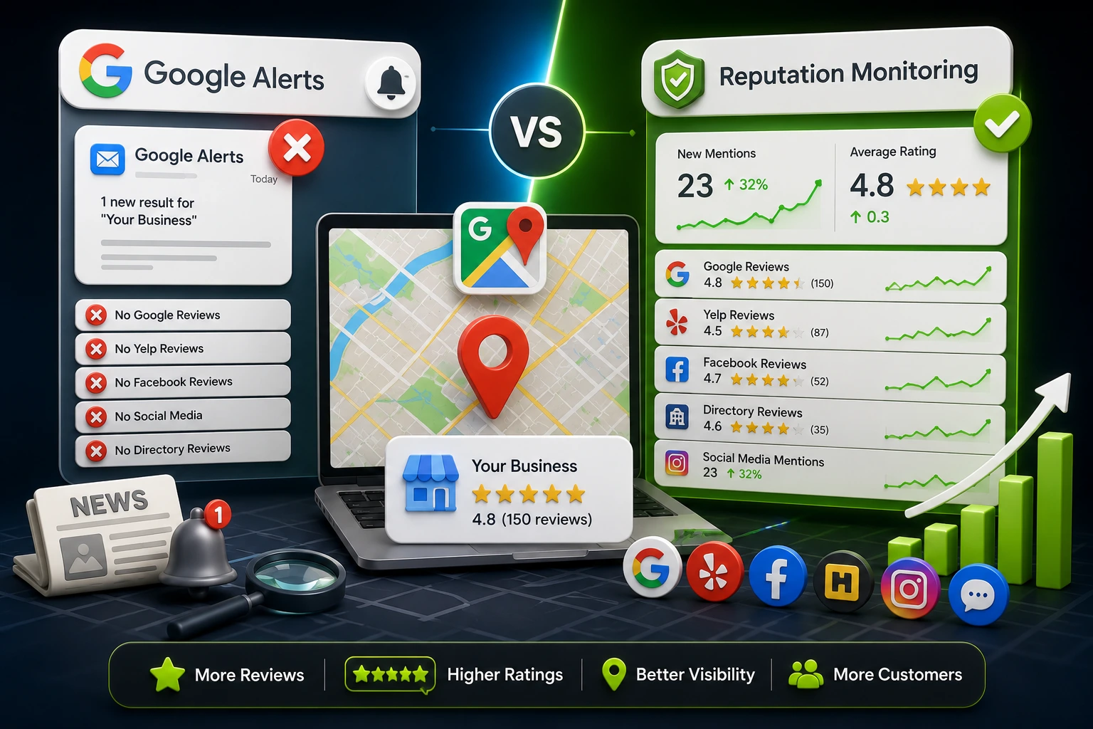 Google Alerts vs reputation monitoring tools