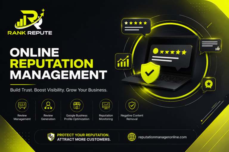 Online reputation management services banner