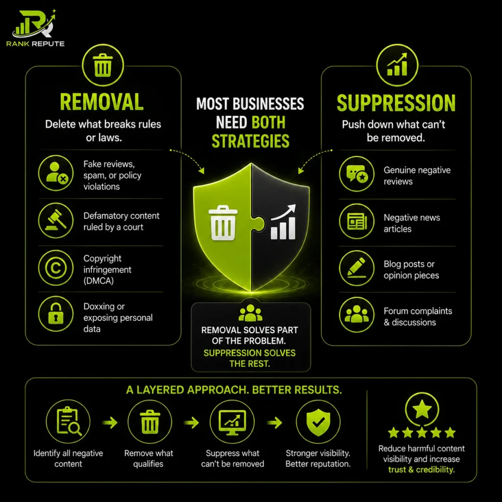 Negative Content Removal and Suppression: Which Do You Need?