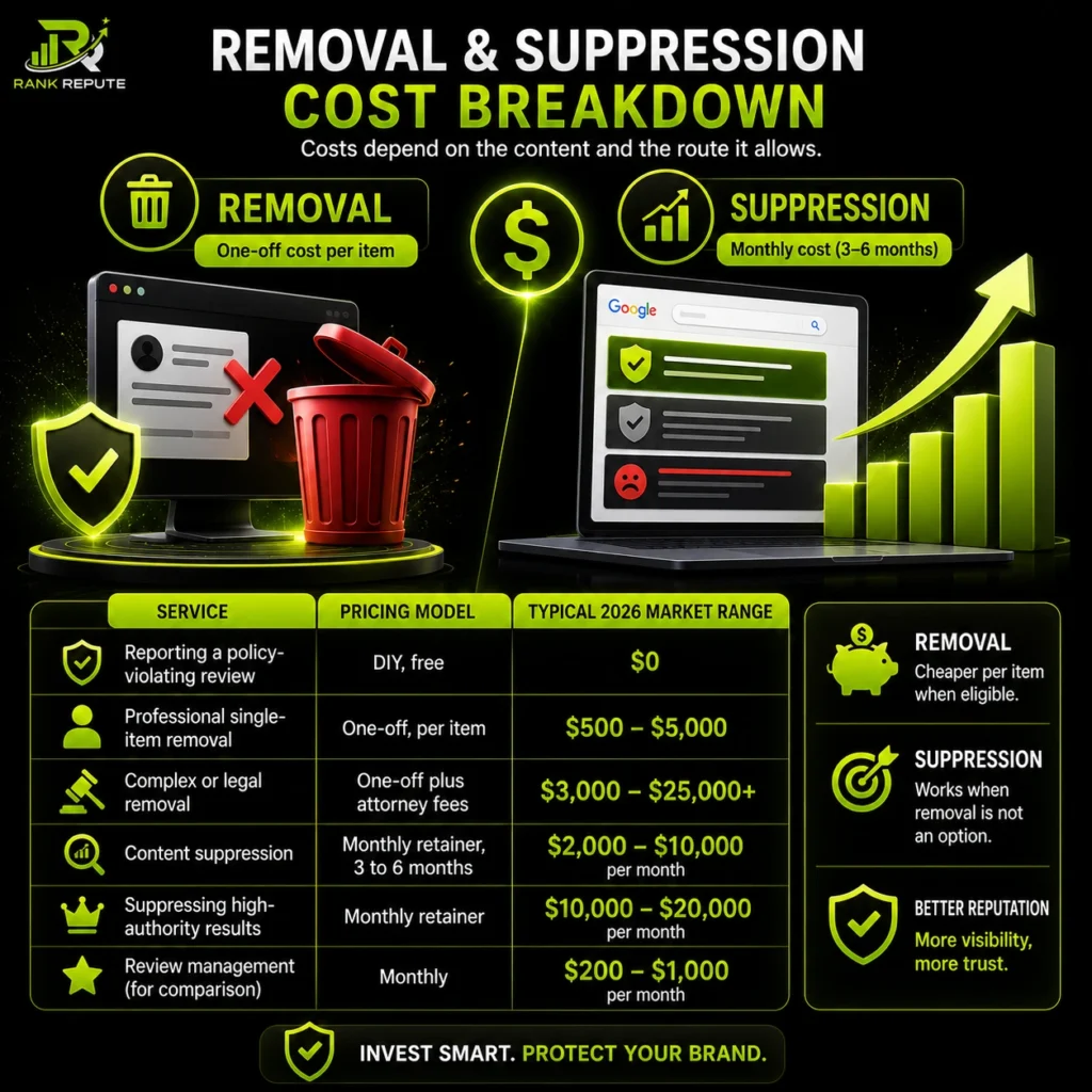 What is the Removal and Suppression Cost?