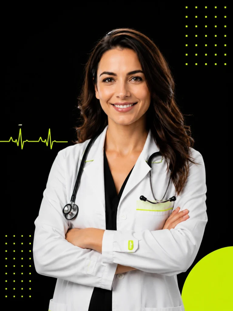 Doctor reviewing patient reputation and online reviews at a medical practice