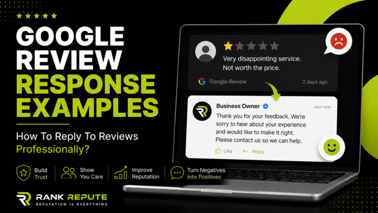 Google review response infographic design