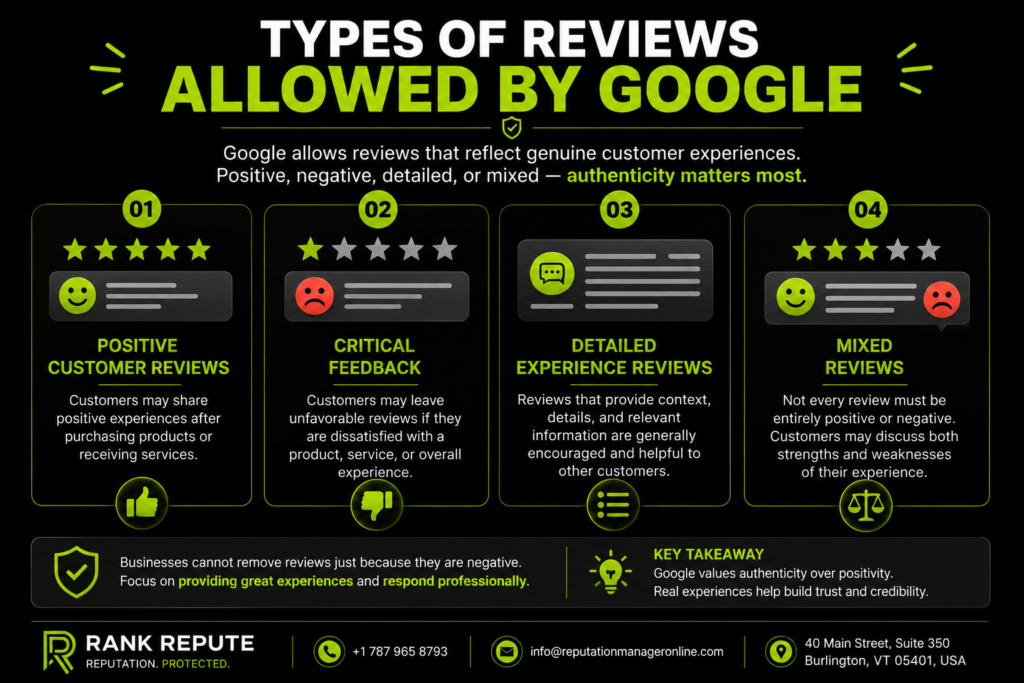 Google reviews and payment guidelines