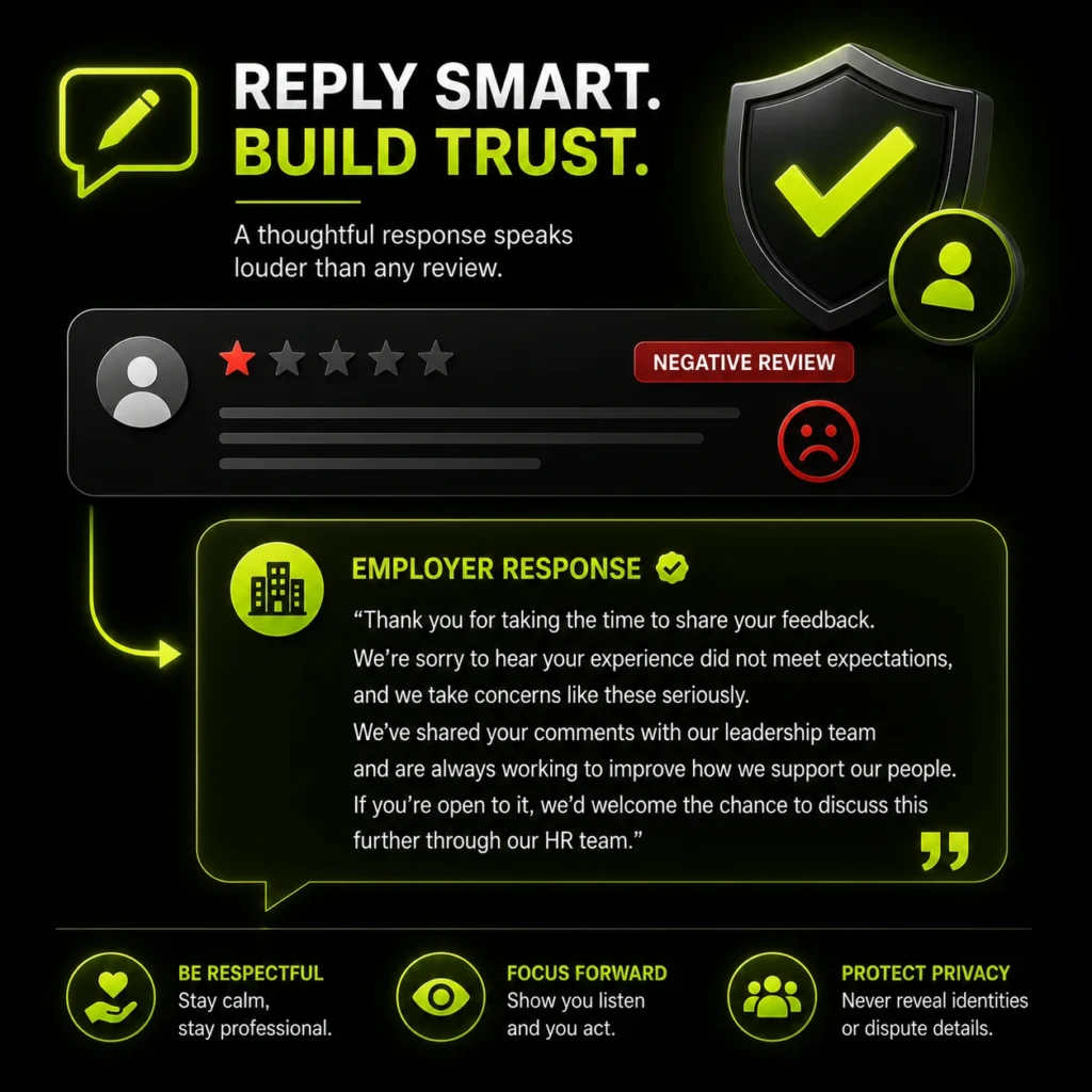 Sample Employer Response to a Negative Glassdoor Review
